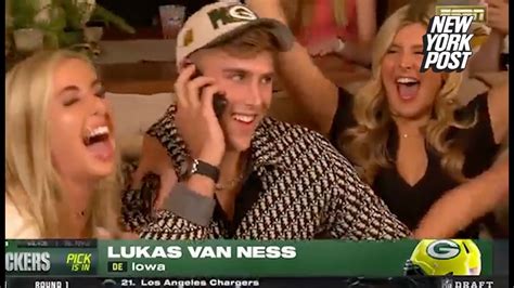 Lukas Van Ness’ wild NFL draft scene causes girlfriend confusion